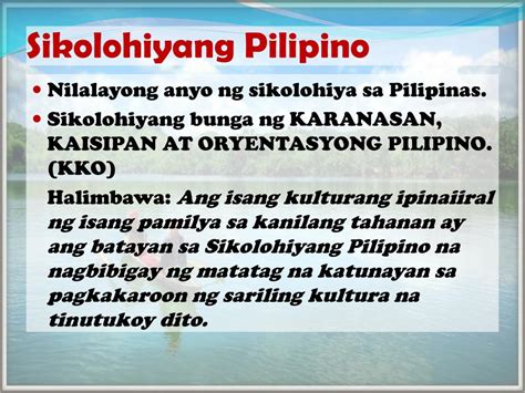 SIKOLOHIYANG PILIPINO .